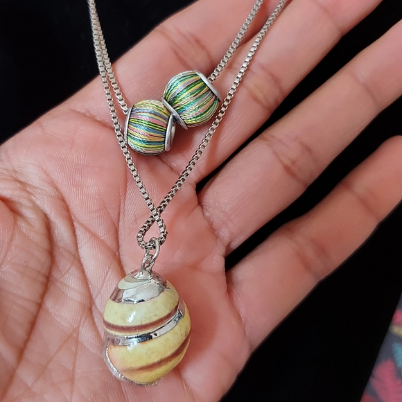 Handmade 2 Minimalist 18" adjustable Necklaces - Picture 2 of 2